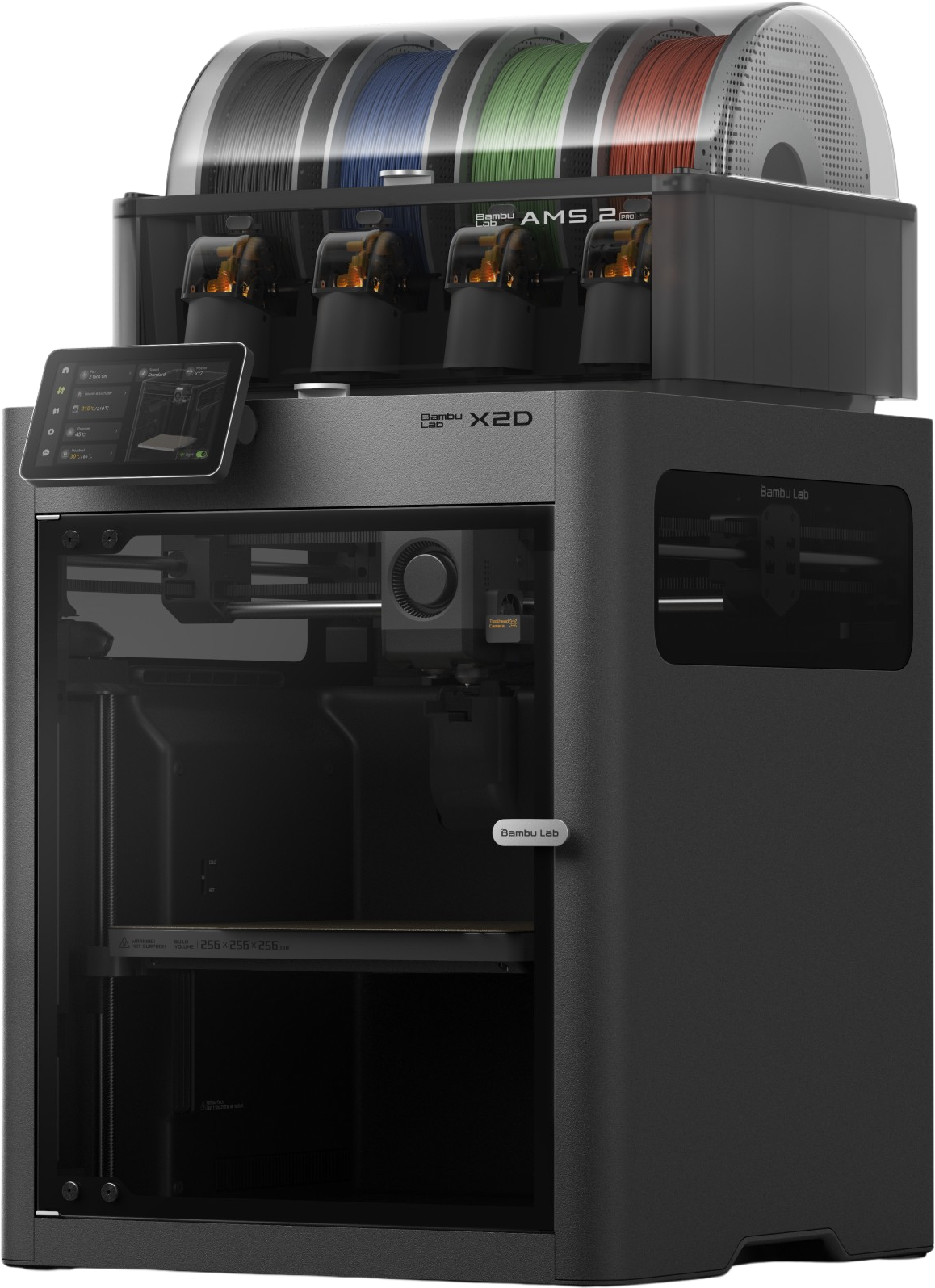 Imprimante 3D Bambu Lab X2D Combo dans l'atelier SwissForge3D